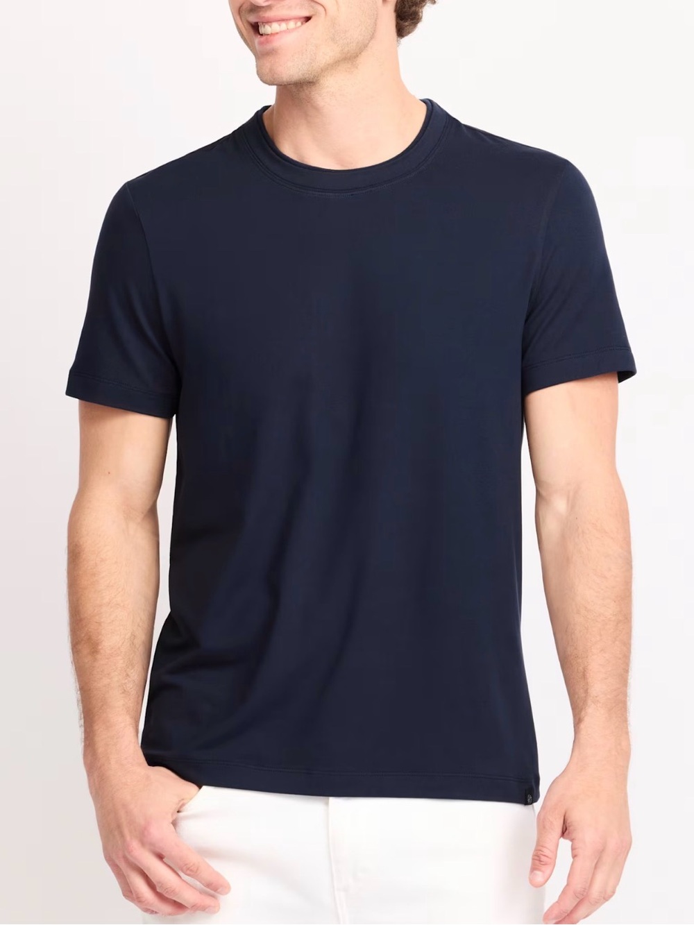 Threads 4 Thought Matteo Luxe Jersey Double Rib SS Crew Black Medium NWT